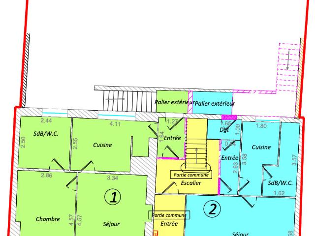 Appartement 2 pièces 46 m²