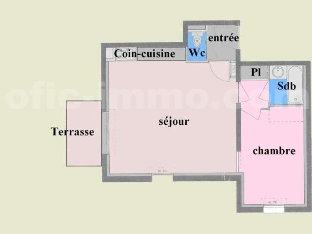 Appartement 2 pièces 46 m²