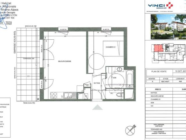 Appartement 2 pièces 46 m²