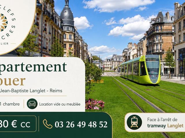 Appartement 2 pièces, 48 m² à louer à Reims 51100