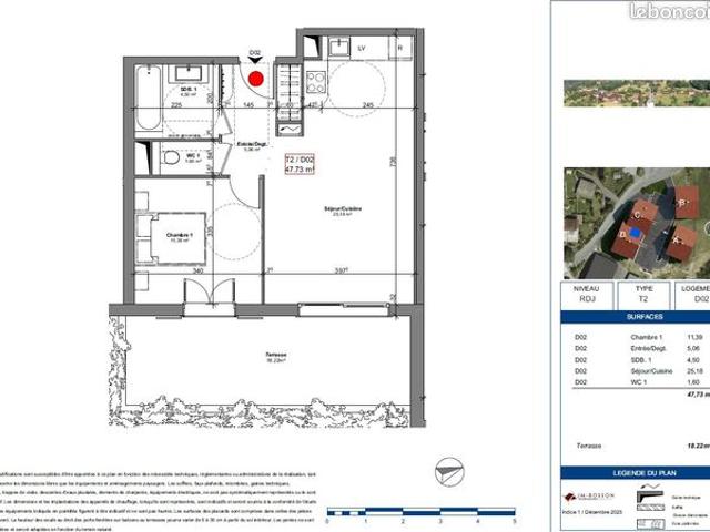 Appartement 2 pièces 48 m²