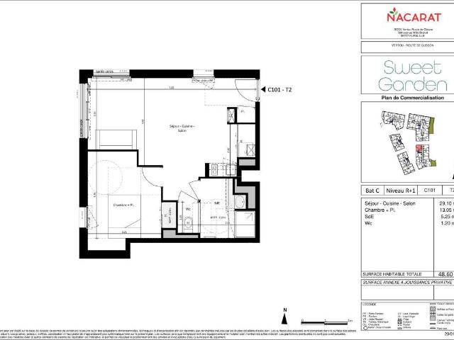 Appartement 2 pièces 48 m²