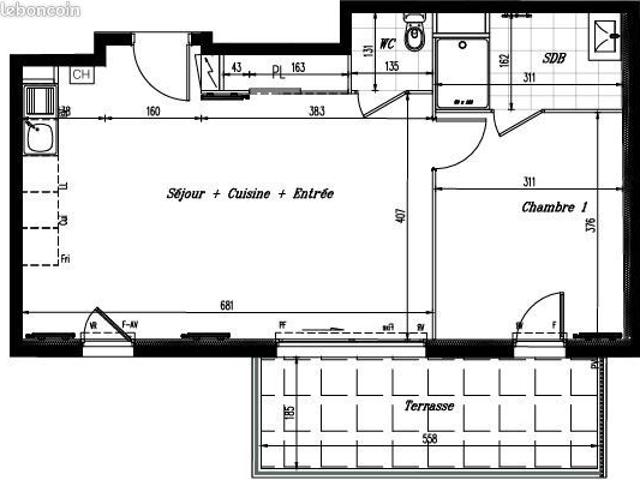 Appartement 2 pièces 48 m²