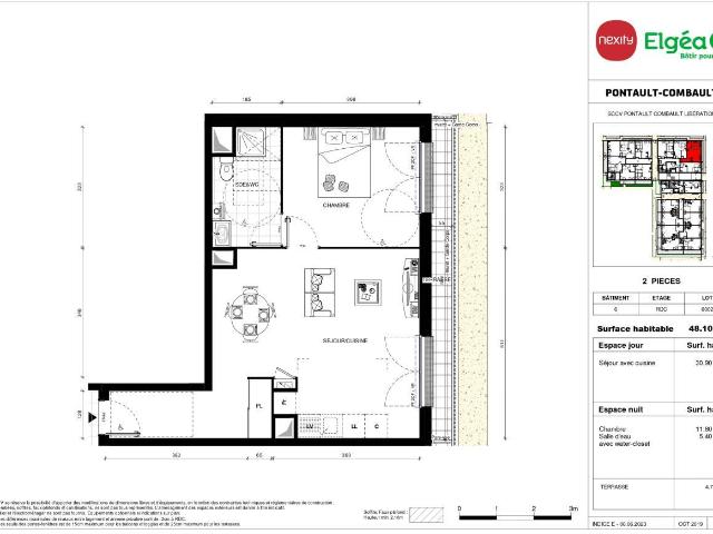 Appartement 2 pièces 48 m²