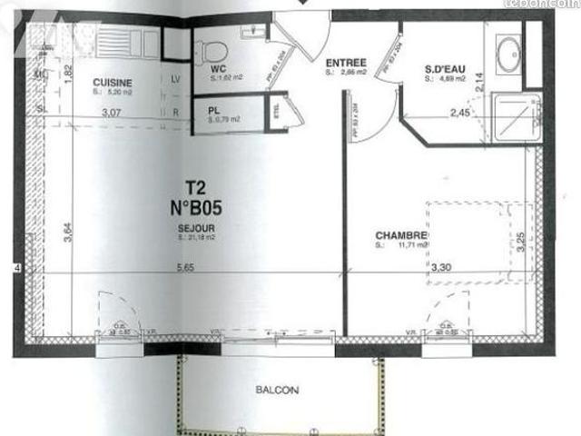 Appartement 2 pièces 48 m²