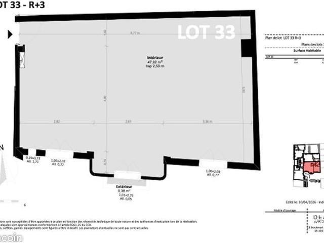Appartement 2 pièces 48 m²