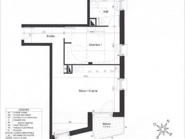 Appartement 2 pièces 48 m²
