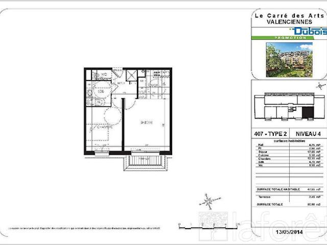 Appartement 2 pièces 48 m²