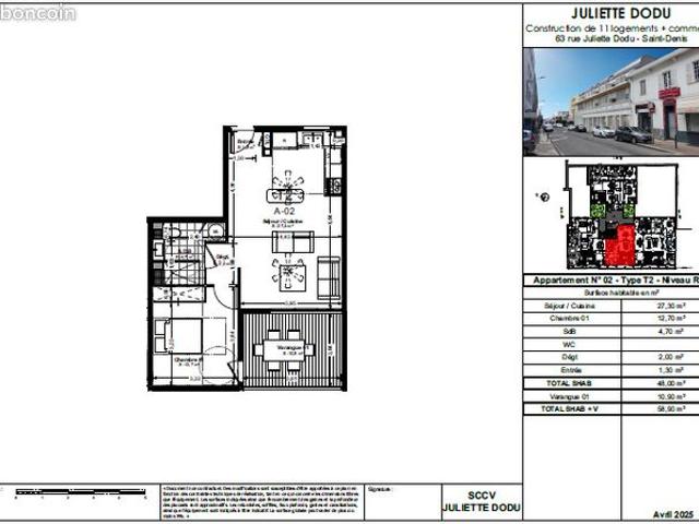 Appartement 2 pièces 48 m²