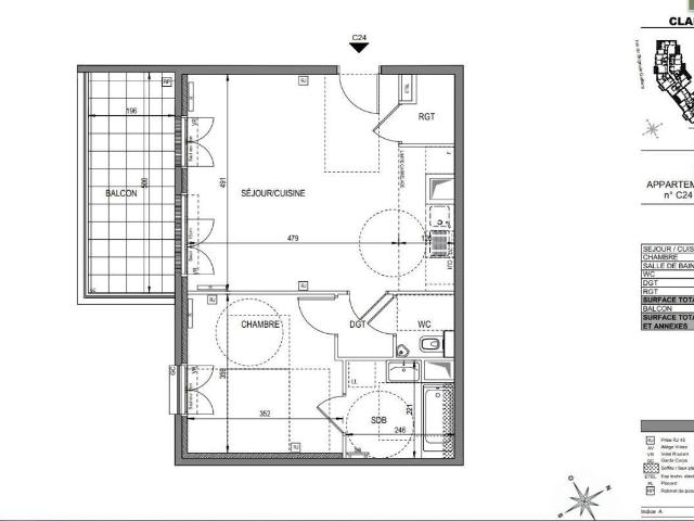 Appartement 2 pièces 49 m²