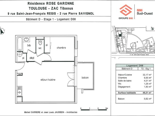 Appartement 2 pièces 49 m²
