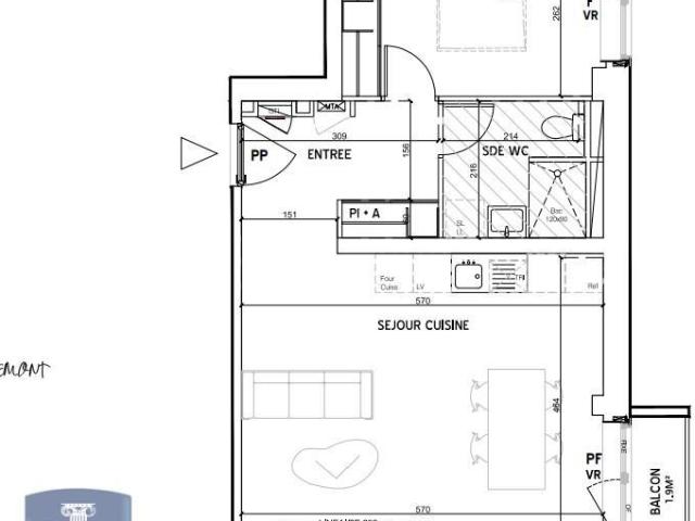 Appartement 2 pièces 49 m²