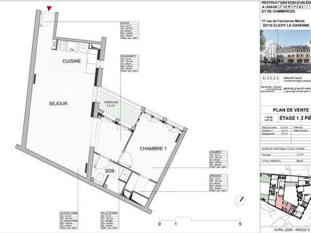 Appartement 2 pièces 49 m²