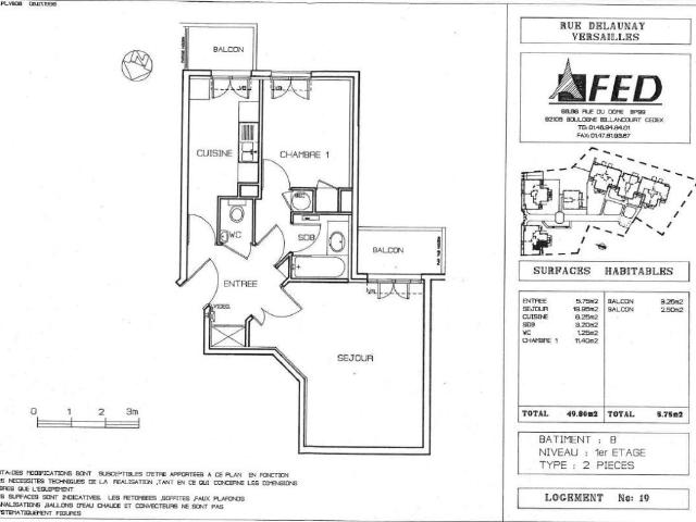 Appartement 2 pièces 49 m²