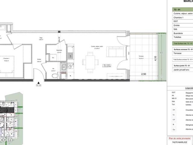 Appartement 2 pièces 49 m²