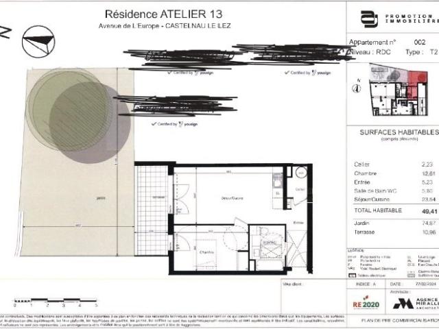 Appartement 2 pièces 49 m²