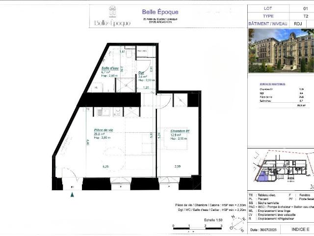 Appartement 2 pièces 49 m²