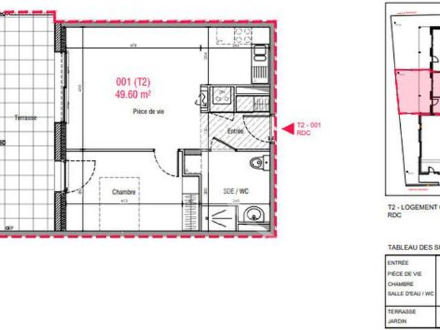 Appartement 2 pièces 50 m²