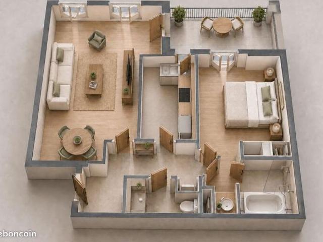 Appartement 2 pièces 50 m²