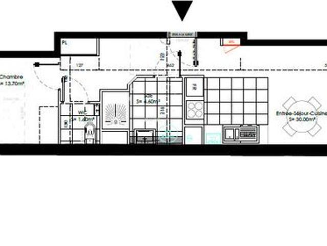 Appartement 2 pièces 50 m²