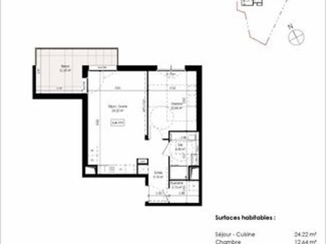 Appartement 2 pièces 50 m²