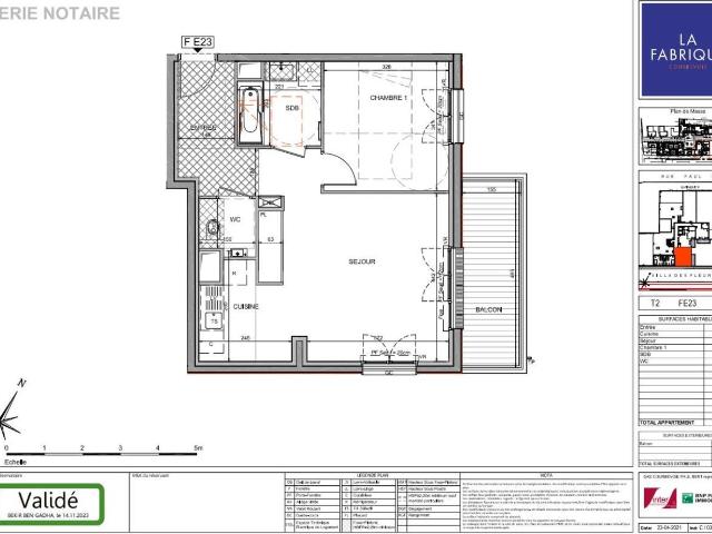 Appartement 2 pièces 51 m²