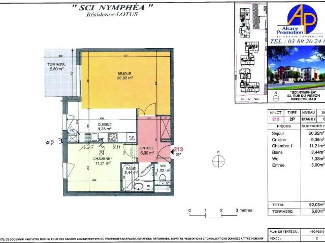 Appartement 2 pièces 52 m²