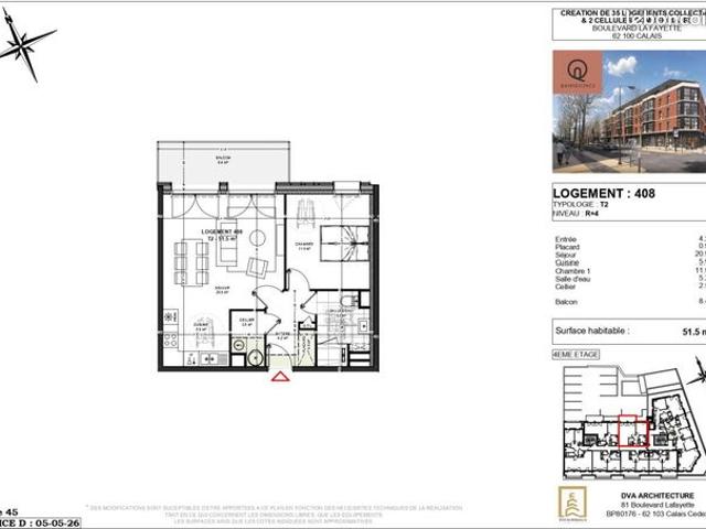 Appartement 2 pièces 52 m²