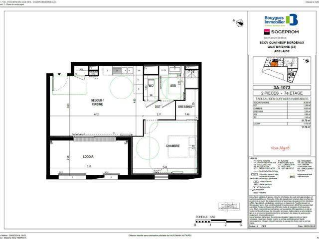 Appartement 2 pièces 52 m²