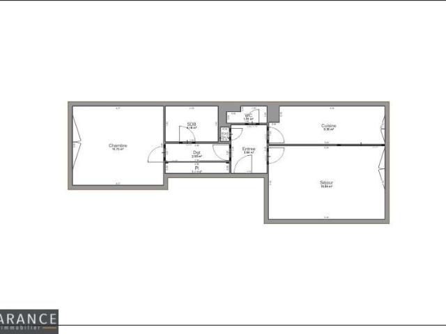 Appartement 2 pièces 58 m²