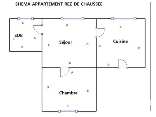 Appartement 2 pièces 59 m²
