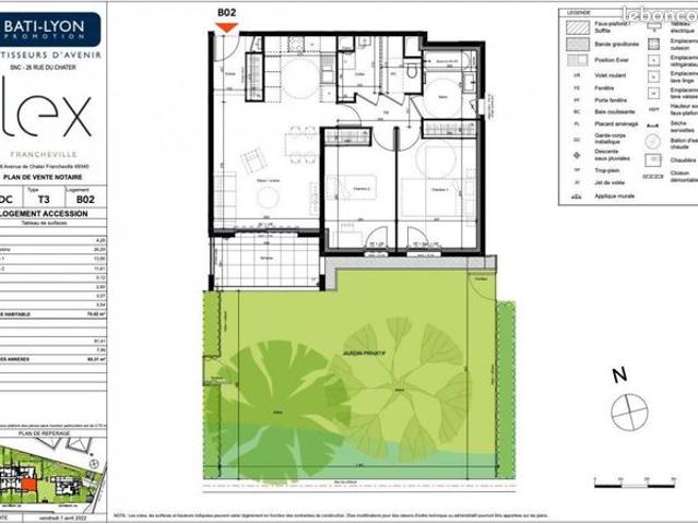 Appartement 2 pièces 70 m²