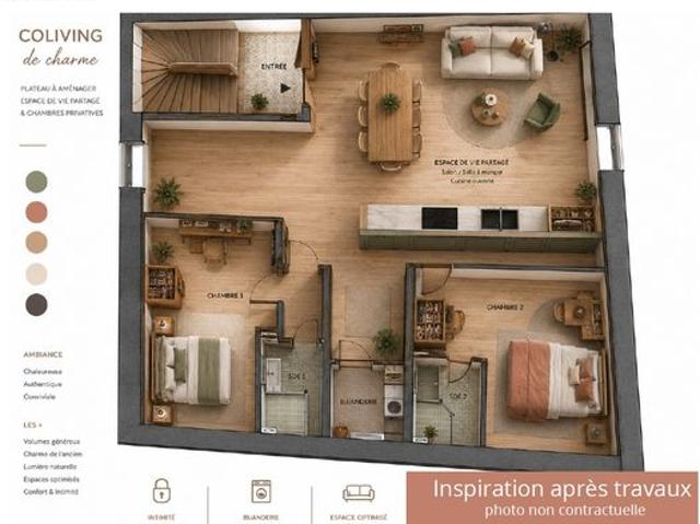 Appartement 2 pièces 99 m²