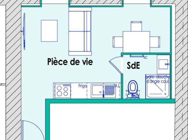 Appartement 2 pièces 21 m²