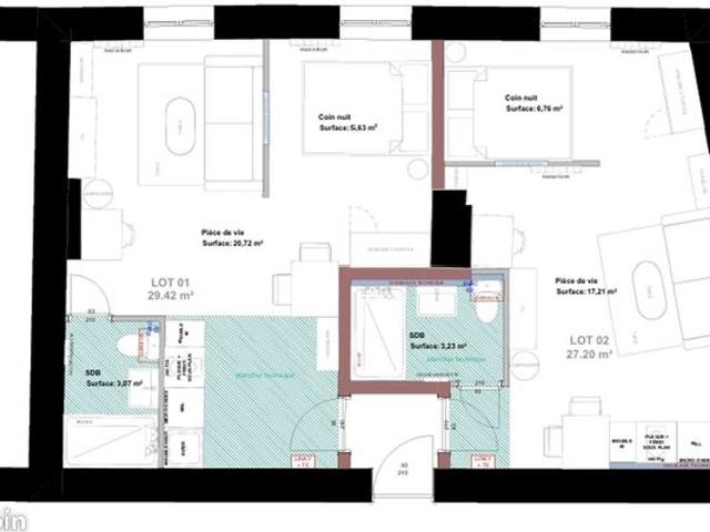 Appartement 2 pièces 27 m²