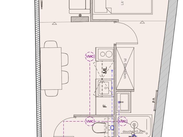 Appartement 2 pièces 26 m²