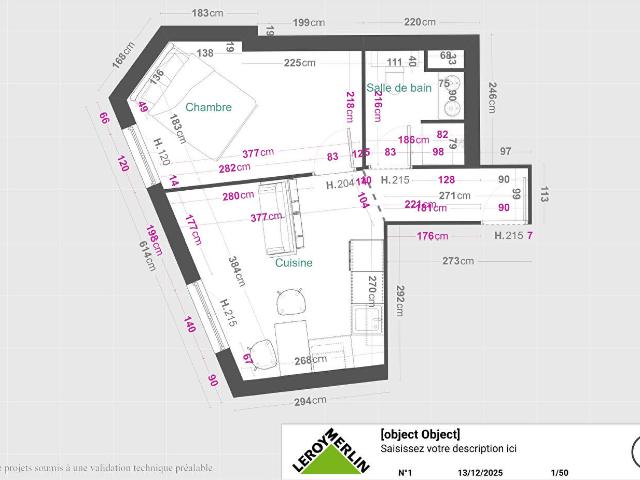 Appartement 2 pièces 30 m²