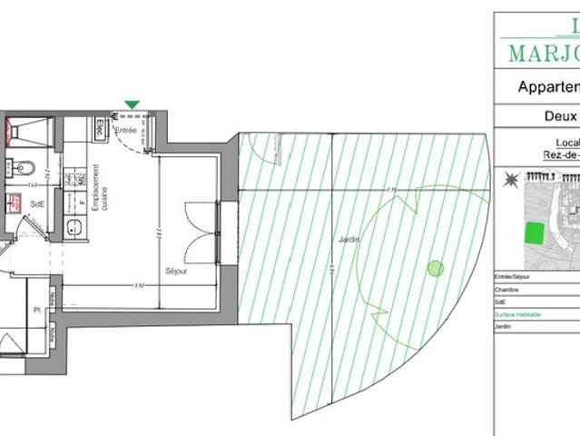 Appartement 2 pièces 32 m²