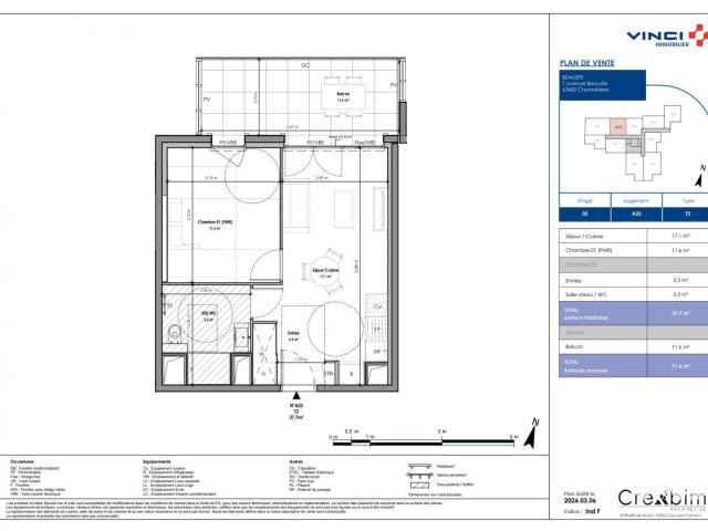 Appartement 2 pièces 37 m²