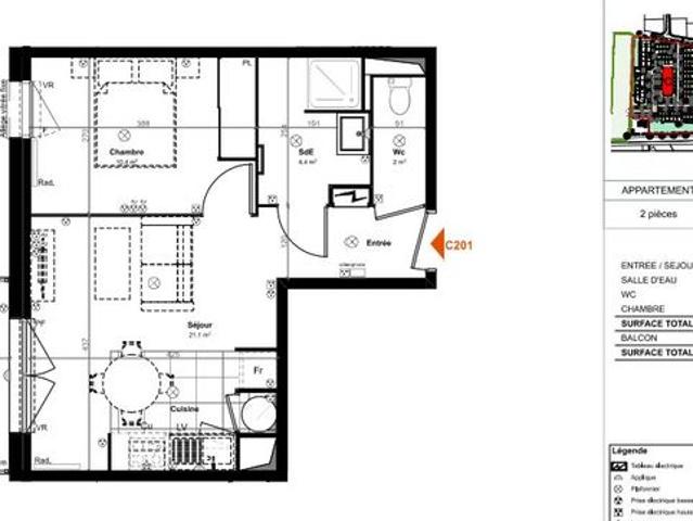 Appartement 2 pièces 37 m²