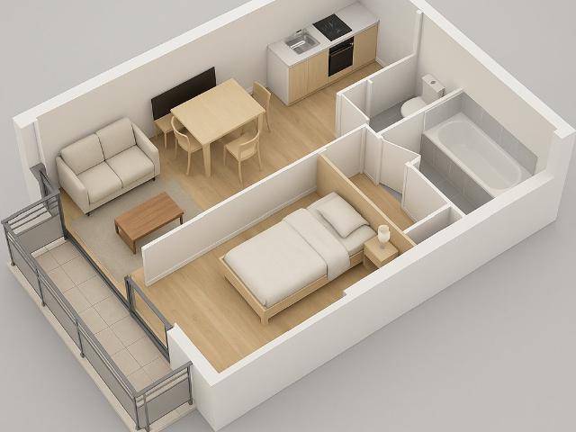 Appartement 2 pièces 36 m²