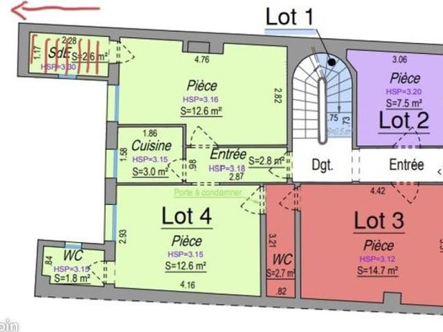 Appartement 2 pièces 36 m²
