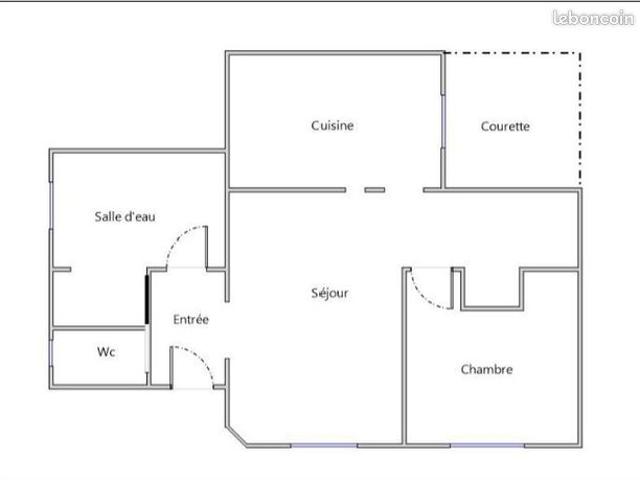 Appartement 2 pièces 38 m²