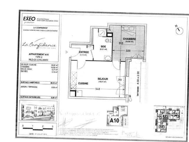 Appartement 2 pièces 38 m²