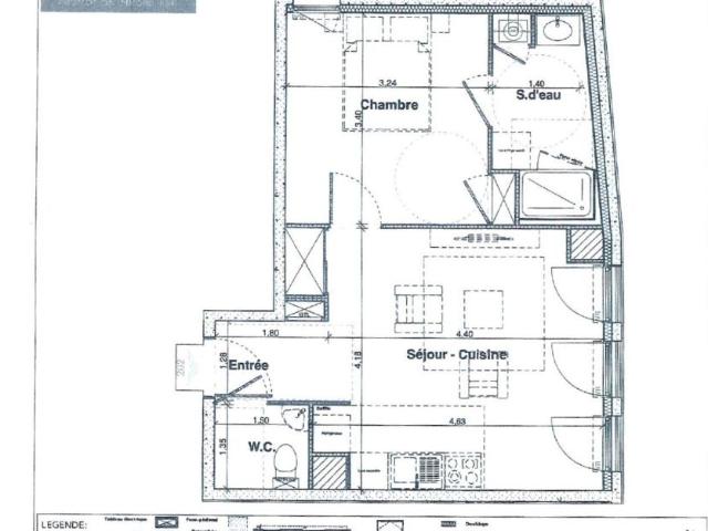 Appartement 2 pièces, 39 m² à louer à Tours 37100