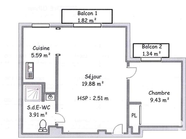 Appartement 2 pièces, 39 m² à louer à Longpont sur Orge 91310