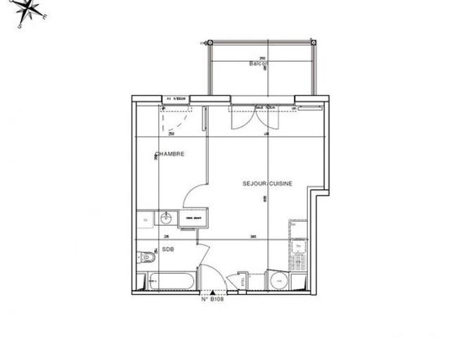 Appartement 2 pièces 39 m²