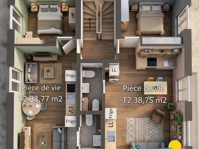 Appartement 2 pièces 39 m²