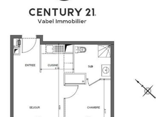 Appartement 2 pièces 39 m²