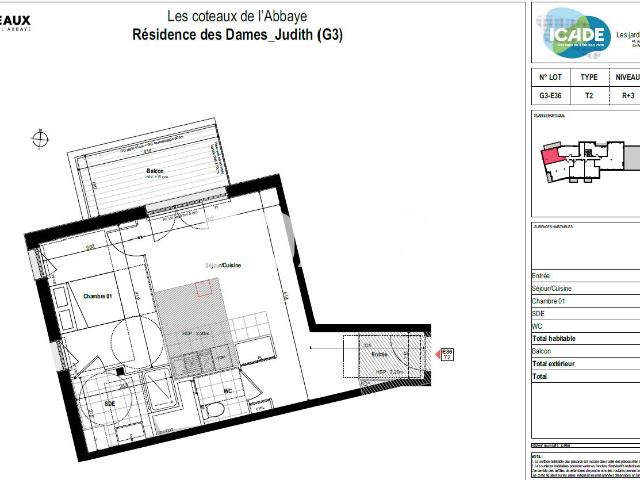 Appartement 2 pièces à louer CAEN Allée de la Maternité